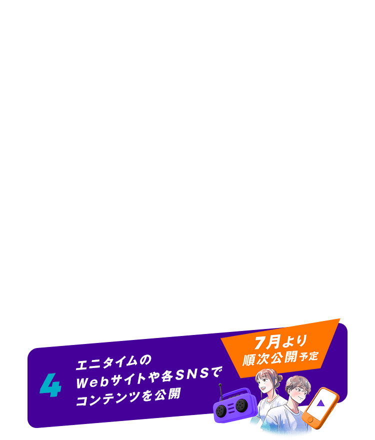 4 エニタイムのWebサイトや各SNSでコンテンツを公開