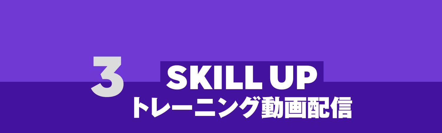 3 SKILL UP トレーニング動画配信