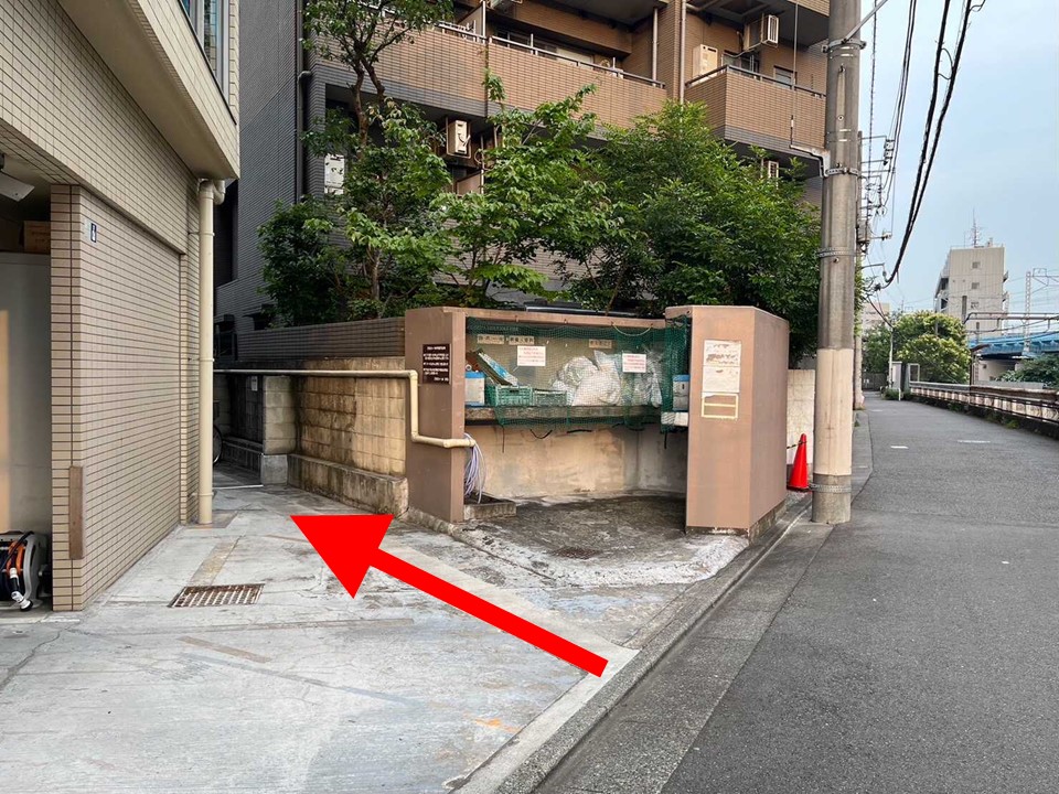 エニタイムフィットネス 大崎店:駐輪場入口