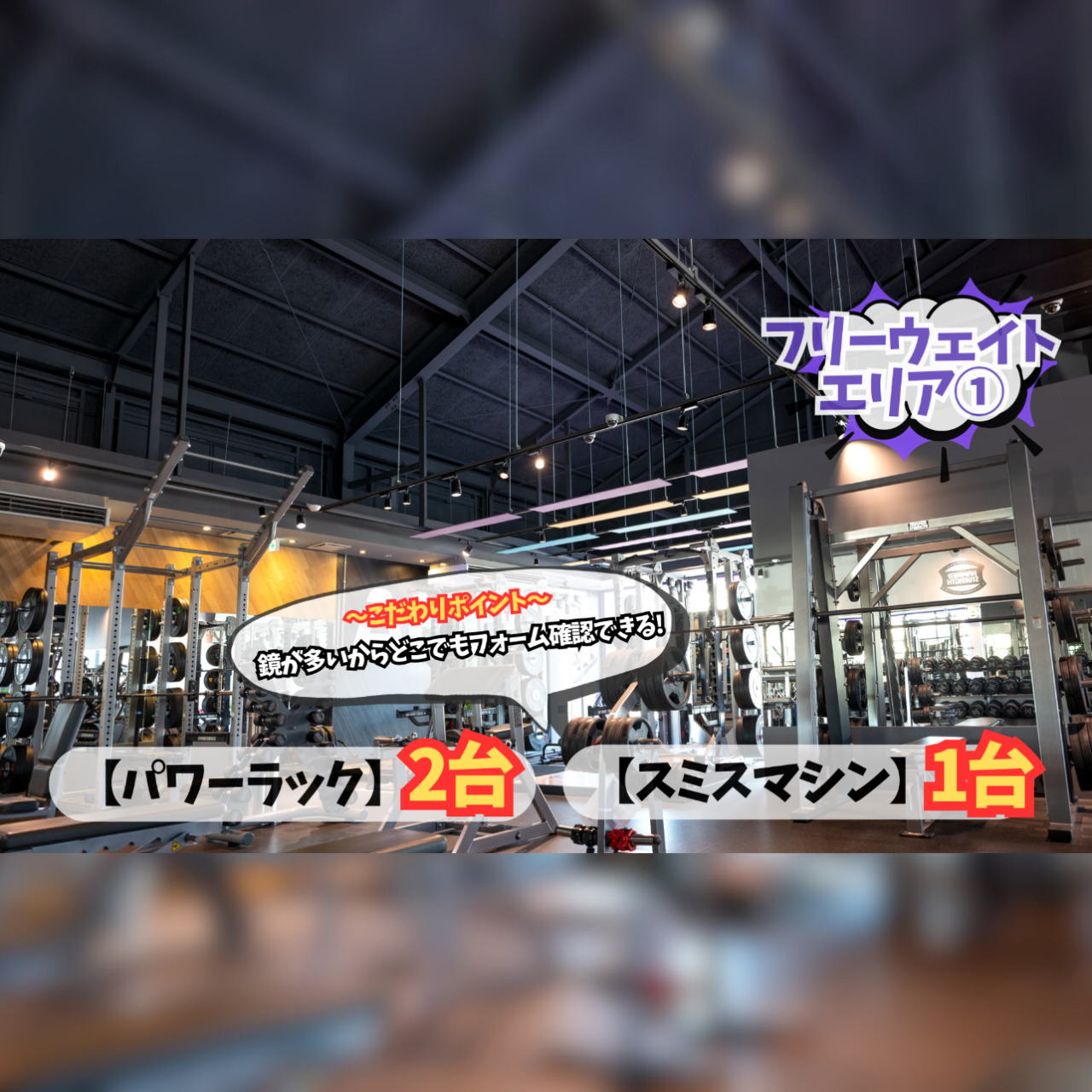 エニタイムフィットネス 知立店:フリーウェイトエリア