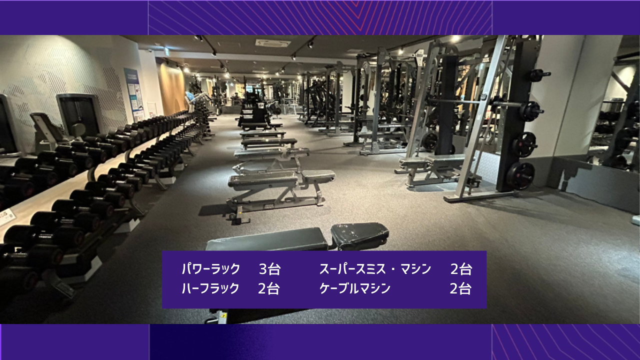 エニタイムフィットネス 枚方店：フリーウェイトエリア