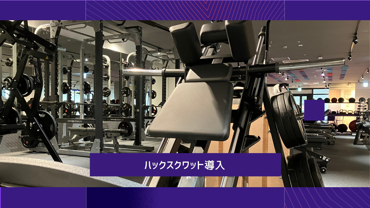 エニタイムフィットネス 枚方店：ハックスクワット（プレートロードマシン）