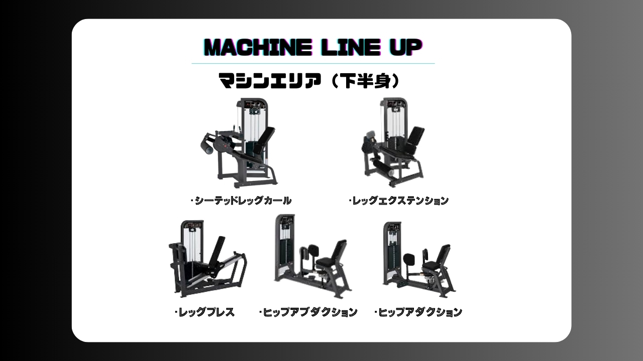 エニタイムフィットネス 沼津中央店:マシンエリア(下半身)LINEUP