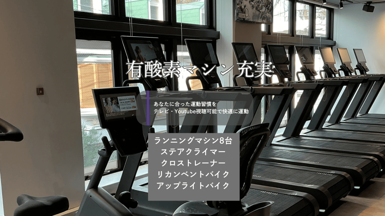 エニタイムフィットネス 自由が丘店：有酸素マシンエリア