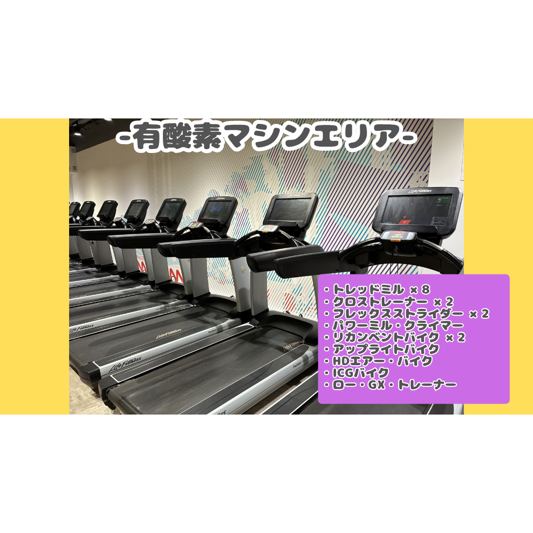 エニタイムフィットネス 横濱鶴見店:有酸素マシンエリア
