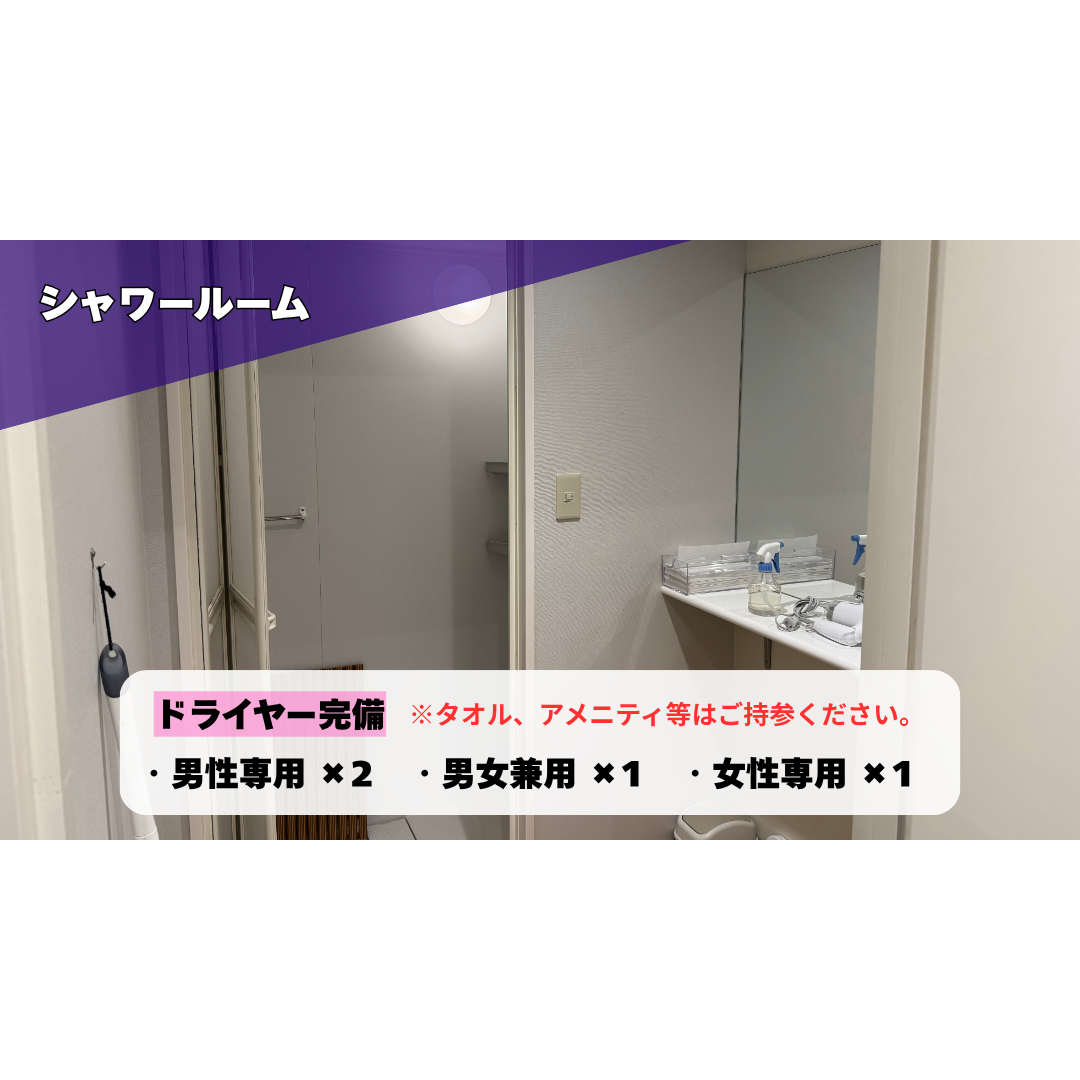 エニタイムフィットネス 西院店：シャワールーム