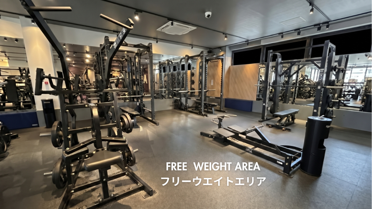 エニタイムフィットネス フレスポ仙台東照宮店:フリーウエイトエリア